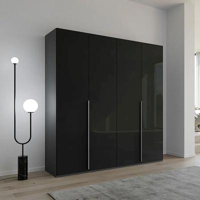 Rauch Purisma 201cm 4 Door Wardrobe - Graphite and Basalt Glass