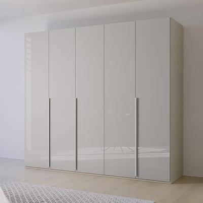 Rauch Purisma 251cm 5 Door Wardrobe - Silk Grey Glass