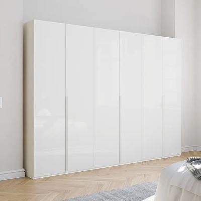 Rauch Purisma 301cm 6 Door Wardrobe - Alpine White and Crystal White Glass