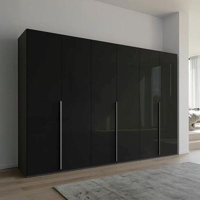 Rauch Purisma 301cm 6 Door Wardrobe - Graphite and Basalt Glass