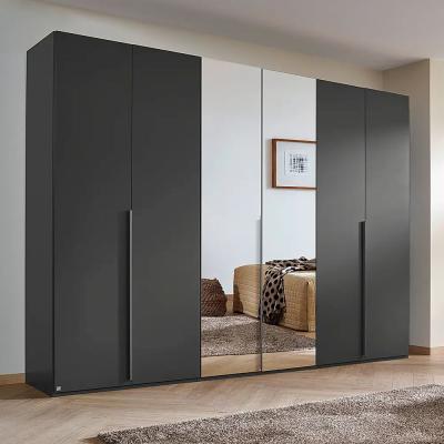 Rauch Purisma 301cm 6 Door Wardrobe with Mirror - Graphite