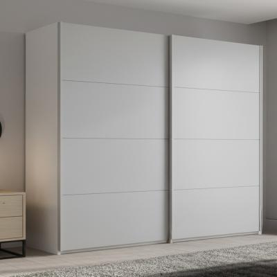 Rauch Beluga Extra 226cm 2 Door Sliding Wardrobe - Alpine White and Silk Grey