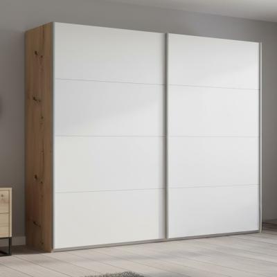Rauch Beluga Extra 226cm 2 Door Sliding Wardrobe - Artisan Oak and Alpine White