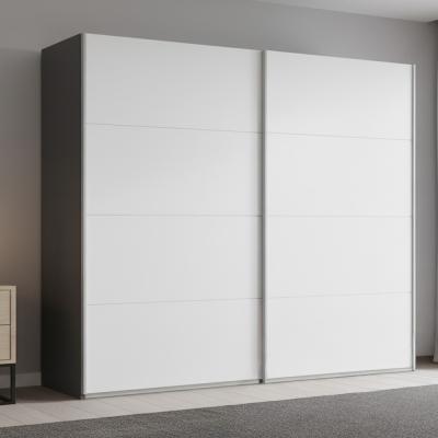 Rauch Beluga Extra 226cm 2 Door Sliding Wardrobe - Graphite and Alpine White