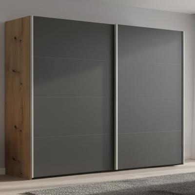 Rauch Beluga Extra 271cm 2 Door Sliding Wardrobe - Artisan Oak and Graphite