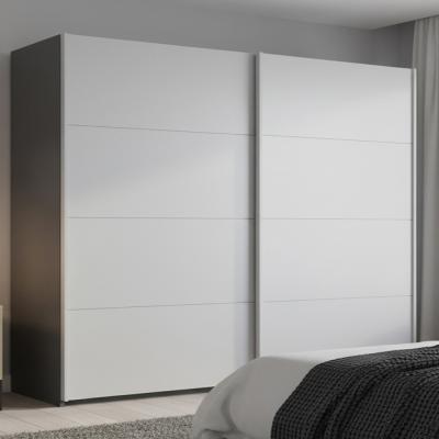 Rauch Beluga Extra 271cm 2 Door Sliding Wardrobe - Graphite and Silk Grey