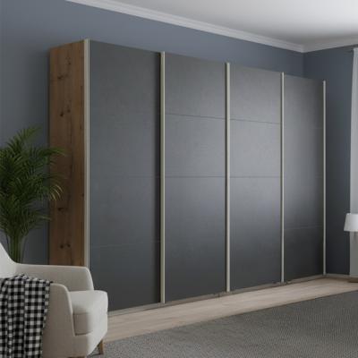 Rauch Beluga Extra 271cm 4 Door Sliding Wardrobe - Artisan Oak and Graphite