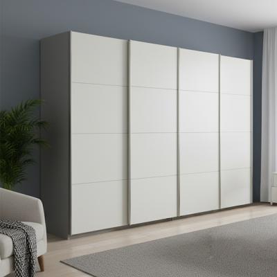 Rauch Beluga Extra 271cm 4 Door Sliding Wardrobe - Silk Grey and Alpine White