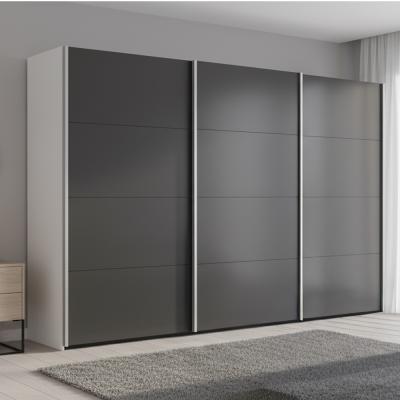 Rauch Beluga Extra 361cm 3 Door Sliding Wardrobe - Alpine White and Graphite