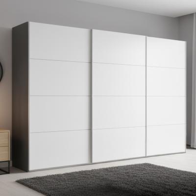 Rauch Beluga Extra 361cm 3 Door Sliding Wardrobe - Graphite and Alpine White