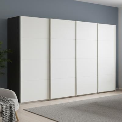 Rauch Beluga Extra 361cm 4 Door Sliding Wardrobe - Graphite and Alpine White