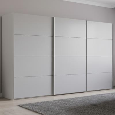 Rauch Beluga Extra 406cm 3 Door Sliding Wardrobe - Alpine White and Silk Grey