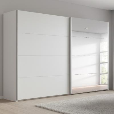 Rauch Beluga Extra 271cm 2 Door Sliding Wardrobe with Mirror - Alpine White