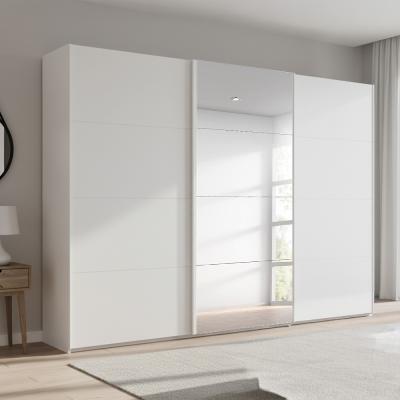 Rauch Beluga Extra 316cm 3 Door Sliding Wardrobe with Mirror - Alpine White