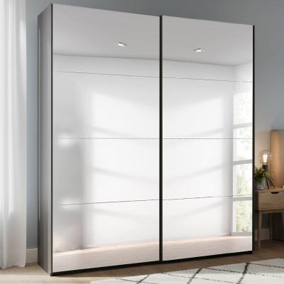Rauch Beluga Extra 181cm 2 Door Sliding Mirrored Wardrobe - Graphite