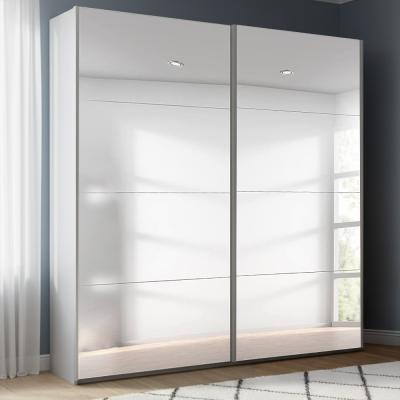Rauch Beluga Extra 181cm 2 Door Sliding Mirrored Wardrobe - Silk Grey