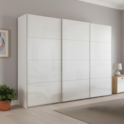Rauch Beluga Extra 271cm 3 Door Sliding Wardrobe - Alpine White and White High Gloss