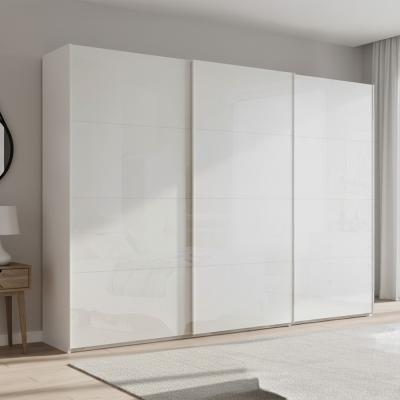Rauch Beluga Extra 316cm 3 Door Sliding Wardrobe - Alpine White and White High Gloss