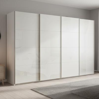 Rauch Beluga Extra 361cm 4 Door Sliding Wardrobe - Alpine White and White High Gloss