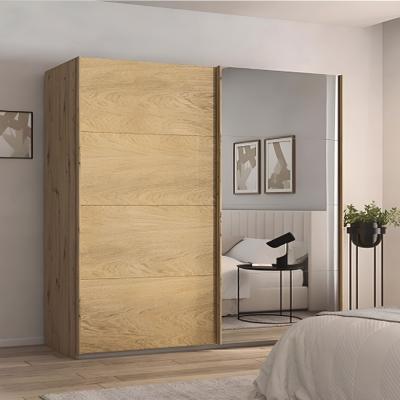 Rauch Malva 271cm 2 Door Sliding Wardrobe with Mirror - Artisan Oak