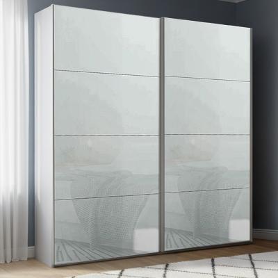Rauch Beluga Extra 181cm 2 Door Sliding Wardrobe - Silk Grey and Silk Grey Glass
