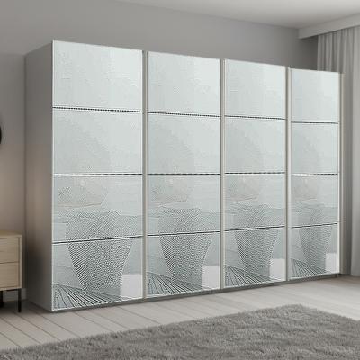 Rauch Beluga Extra 361cm 4 Door Sliding Wardrobe - Silk Grey and Silk Grey Glass