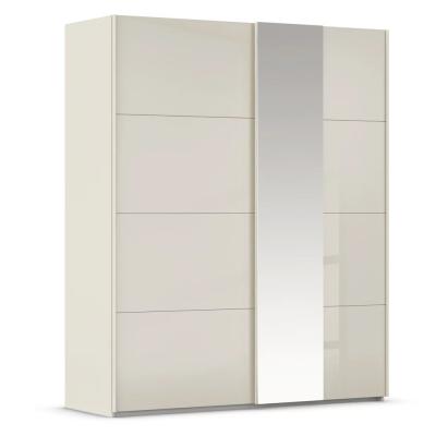 Rauch Miramar Type-1 181cm 2 Door Sliding Wardrobe with Mirror - Champagne and Champagne Glass