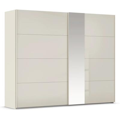 Rauch Miramar Type-1 271cm 2 Door Sliding Wardrobe with Mirror - Champagne and Champagne Glass