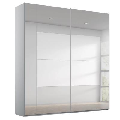 Rauch Miramar Type-4 181cm 2 Door Mirrored Sliding Wardrobe - Silk Grey