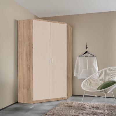Rauch Celle Super 117cm 2 Door Corner Wardrobe - Sonoma Oak and Champagne