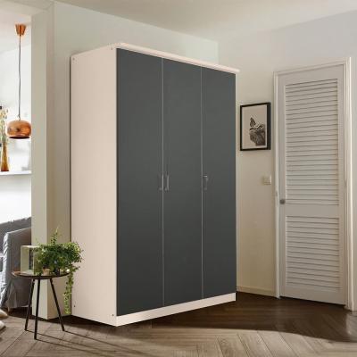Rauch Celle Super 136cm 3 Door Wardrobe - Champagne and Metallic Dark Grey