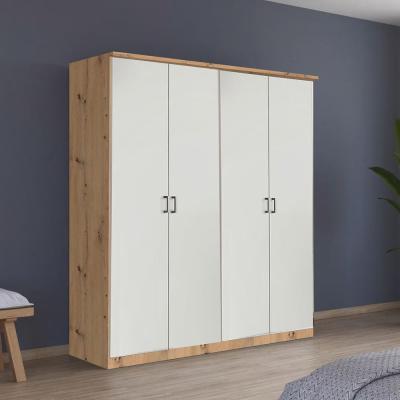 Rauch Celle Super 181cm 4 Door Wardrobe - Artisan Oak and Alpine White
