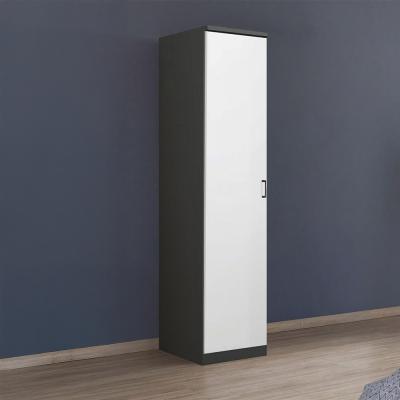 Rauch Celle Super 47cm 1 LH Door Wardrobe - Metallic Dark Grey and Alpine White