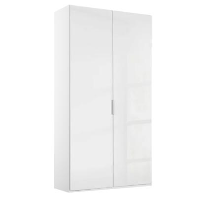 Rauch Miramar Type-5 101cm 2 Door Wardrobe - Alpine White and Crystal White Glass