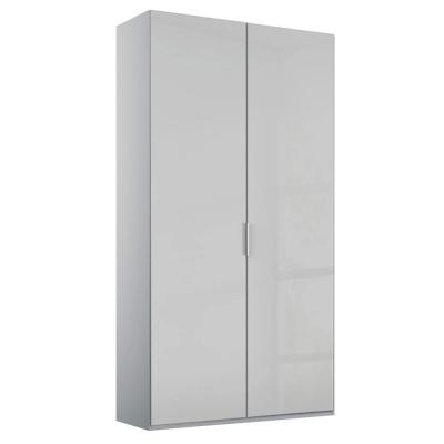 Rauch Miramar Type-5 101cm 2 Door Wardrobe - Silk Grey and Silk Grey Glass