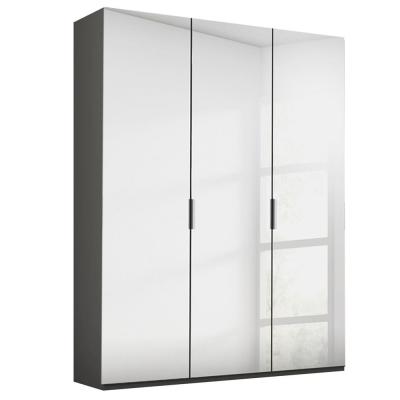 Rauch Miramar Type-5 151cm 3 Door Mirrored Wardrobe - Graphite