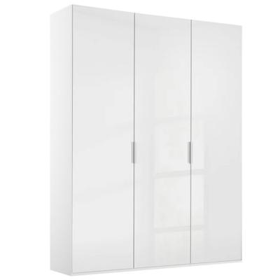 Rauch Miramar Type-5 151cm 3 Door Wardrobe - Alpine White and Crystal White Glass