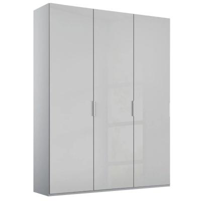Rauch Miramar Type-5 151cm 3 Door Wardrobe - Silk Grey and Silk Grey Glass