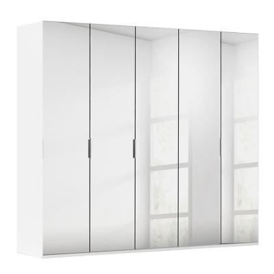 Rauch Miramar Type-5 251cm 5 Door Mirrored Wardrobe - Alpine White