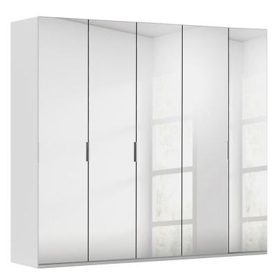 Rauch Miramar Type-5 251cm 5 Door Mirrored Wardrobe - Silk Grey