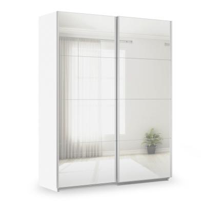 Rauch Miramar Type-3 181cm 2 Door Mirrored Sliding Wardrobe - Alpine White