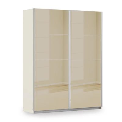 Rauch Miramar Type-3 181cm 2 Door Sliding Wardrobe - Champagne and Champagne Glass