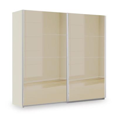 Rauch Miramar Type-3 226cm 2 Door Sliding Wardrobe - Champagne and Champagne Glass