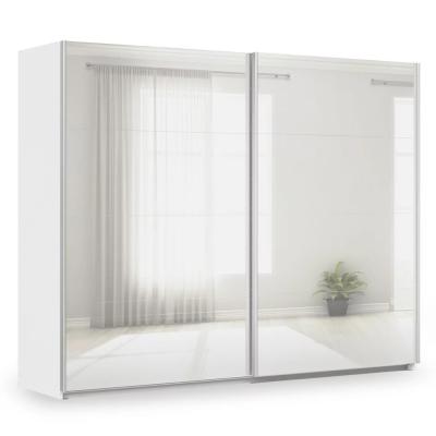 Rauch Miramar Type-3 271cm 2 Door Mirrored Sliding Wardrobe - Alpine White