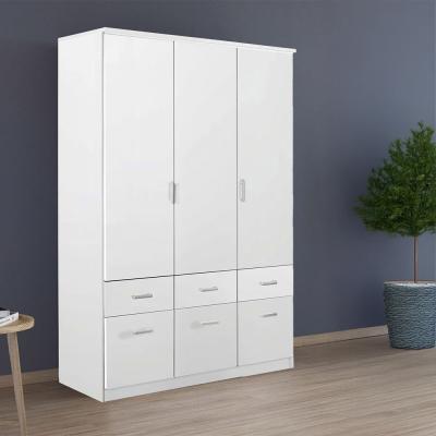 Rauch Celle Matt 136cm 3 Door Wardrobe with Drawer - Alpine White