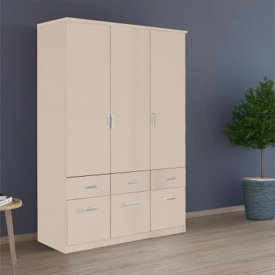 Rauch Celle Matt 136cm 3 Door Wardrobe with Drawer - Champagne