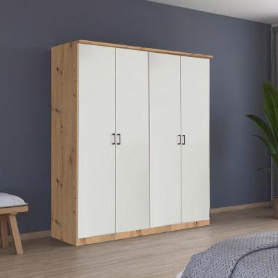 Rauch Celle Matt 181cm 4 Door Wardrobe - Artisan Oak and Alpine White