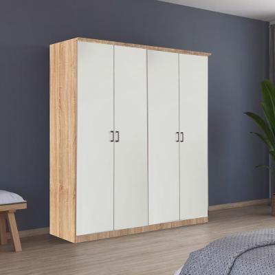 Rauch Celle Matt 181cm 4 Door Wardrobe - Sonoma Oak and Alpine White