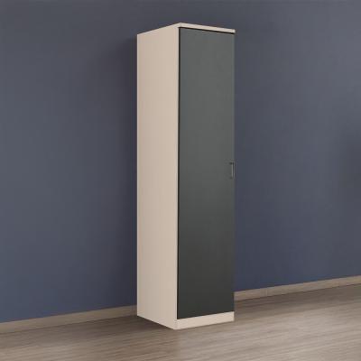 Rauch Celle Matt 47cm 1 LH Door Wardrobe - Champagne and Metallic Dark Grey