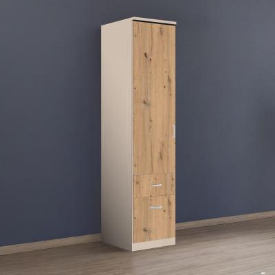 Rauch Celle Matt 47cm 1 LH Door Wardrobe with Drawer - Champagne and Artisan Oak